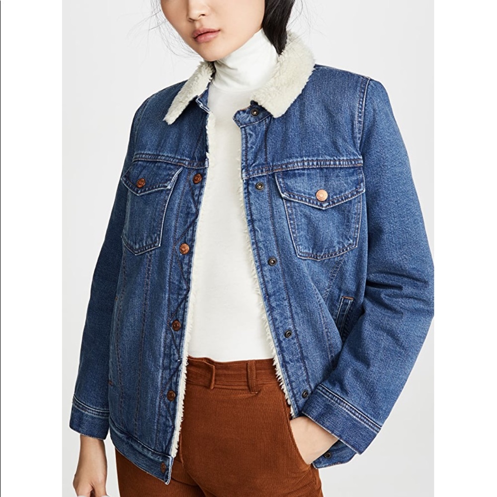 Madewell Sherpa Lined Jean Jacket Size XS